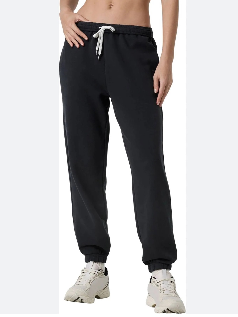 Vuori Sedona Jogger Sweatpants Black Pockets Rise Shine Logo Womens XL EUC